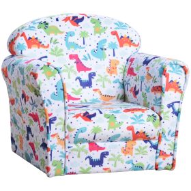 Qaba Dinosaur Kids Armchair Thick Padding Comfortable Sofa for Childrens Playroom Fun