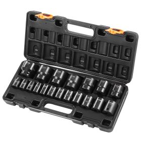 VEVOR Impact Socket Set 1/2 Inches 19 Piece Impact Sockets, Standard Socket Assortment