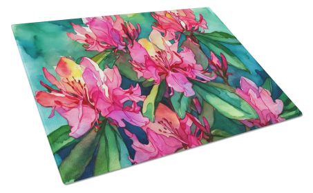 NEW West Virginia Rhododendrons in Watercolor Glass Cutting Board Decorative Tempered Glass Kitchen Cutting and Serving Board Large Size Chopping