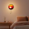 Creative Sunset Hand Pulled Night Light, Movable Sunrise to Sunset Scenery Wall Lamp, Battery Rechargeable Wall Light