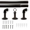 1" Industrial Pipe Single Curtain Rod 120-180" Oil Rubbed Bronze