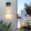 Outdoor Waterproof Transparent LED Crystal Wall Lamp Supports Multiple Types of Light Bulbs -12W Per Lamp (2 pack)