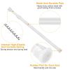 90cm Tension Curtain Rod Spring Load Adjustable Curtain Pole Heavy-Duty Steel for Bathroom Wardrobe Kitchen Balcony