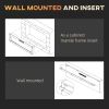 HOMCOM 50" Electric Fireplace Recessed and Wall Mounted with Remote Control, 1500W Fireplace Heater with 8H Timer