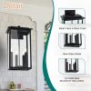 Outdoor Wall Sconce, Exterior Porch Light Wall Mount Lantern, Matte Black Finish with Clear Glass for House, Farmhouse Sconces Lantern for Front Door