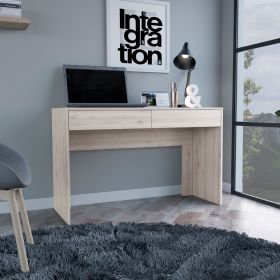 Acanto Two Drawer Writing Computer Desk (Color: Light Gray)