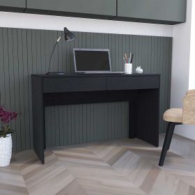 Acanto Two Drawer Writing Computer Desk (Color: Black)