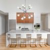 Sputnik Chandelier Modern Black/Brushed Nickel/Chrome Chandelier Mid Century Ceiling Lighting Fixtures 10 Lights E26 for Living Room, Kitchen Island