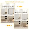 4/5/6-Light Vanity Light in Brushed Nickel Finish, Vintage Farmhouse Mirror Lights with Clear Glass Shade.