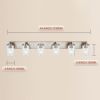 4/5/6-Light Vanity Light in Brushed Nickel Finish, Vintage Farmhouse Mirror Lights with Clear Glass Shade.