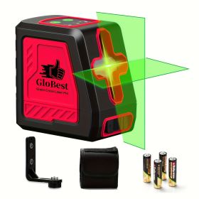 Laser Level, 100Ft Self Leveling Cross Line Lasers, Green Beam Leveler Tool, With Self-leveling, Manual, Pulse Mode, Lazer Level With 360 Degree (Color: Red)
